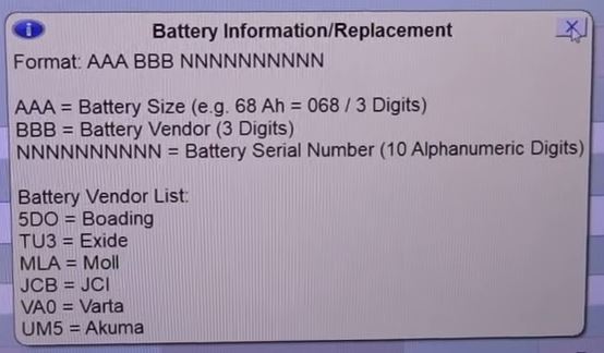 Kodning af bilbatteri 12V 70Ah – Batteri